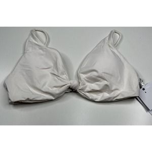 NWT O’Neill Pismo Saltwater Solids Bikini Top Top Size D White